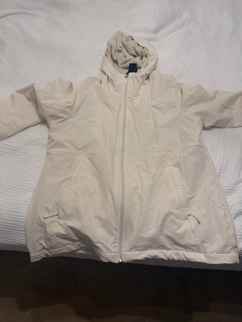 The North Face Women's Hooded Shell Jacket in Cream